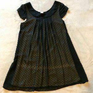 Small Silk Black and Cream Lace Babydoll Dress